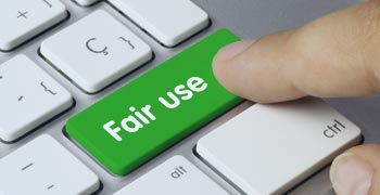 Fair use button on a keyboard
